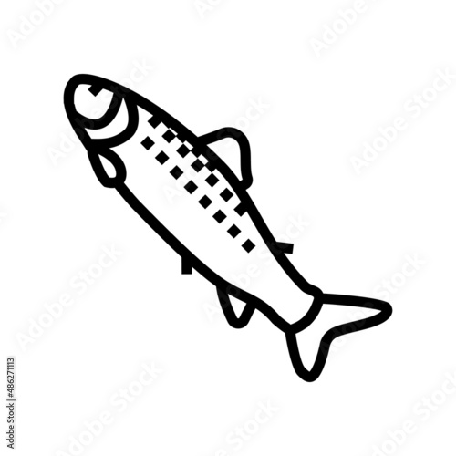 smolt salmon line icon vector. smolt salmon sign. isolated contour symbol black illustration