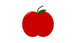 dessert, lunch, element, style, flat, fruits, tropical, garden, emotion, green, cute, plant, apples, smile, happy, red apple, clip art, green leaf, symbolic, dieting, simple, sign, graphic, color, col