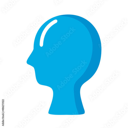 head human blue profile