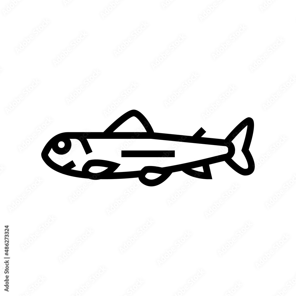 fry salmon line icon vector. fry salmon sign. isolated contour symbol black illustration fry salmon line icon vector. fry salmon sign. isolated contour symbol black illustration