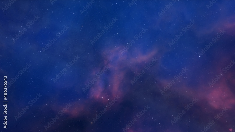 Fototapeta premium Science fiction illustrarion, deep space nebula, colorful space background with stars 3d render 
