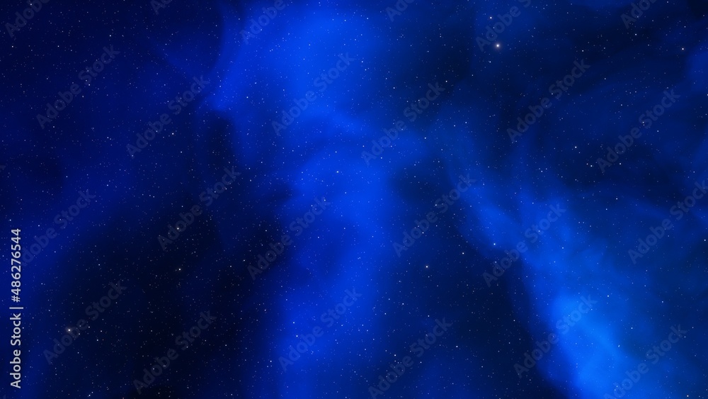 Fototapeta premium Science fiction illustrarion, deep space nebula, colorful space background with stars 3d render 