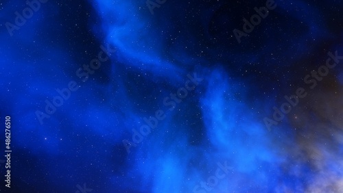 Fototapeta Naklejka Na Ścianę i Meble -  Science fiction illustrarion, deep space nebula, colorful space background with stars 3d render	
