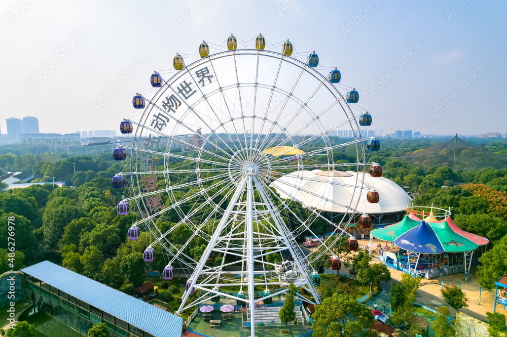 Fototapeta premium Spring and Autumn Yancheng tourist area, Changzhou, Jiangsu Province, China