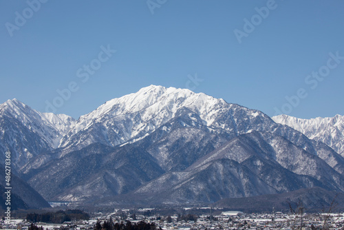 snow covered mountains