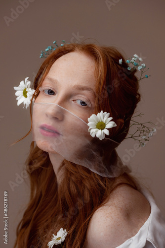 Fotografie, Obraz Concept bio cosmetics, eco skin care girl