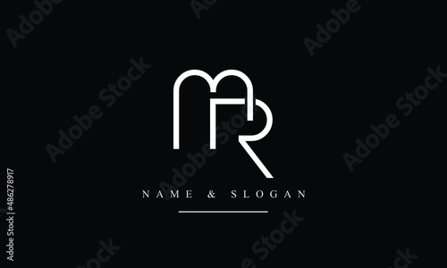 RM, MR, R, M abstract letters logo monogram