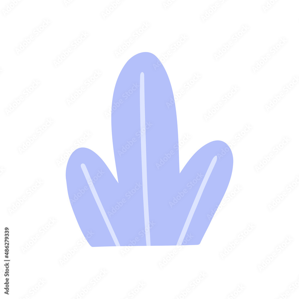 Hand-drawn blue bush vector illustration Hand-drawn blue bush vector illustration