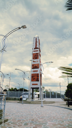 the obelisk of the navel of Colombia, Puerto Lopez, Meta, Villavicencio, Colombia photo