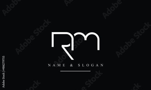 RM, MR, R, M abstract letters logo monogram