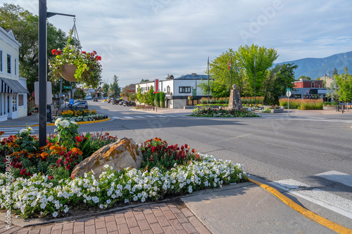 Summer view of downtown Invermere, British Columbia, Canada