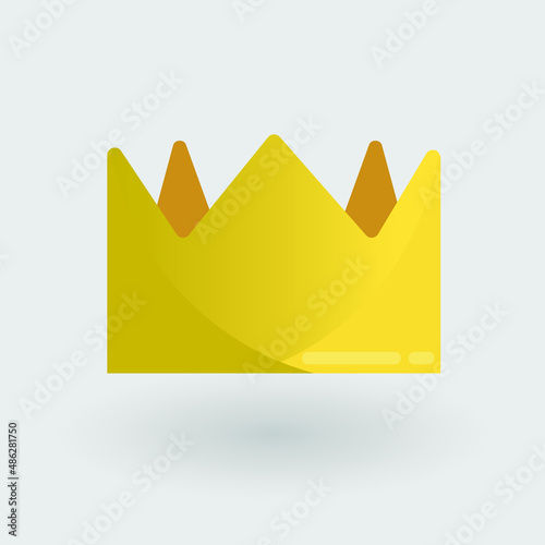 Crown flat icon design isolated vector illustration