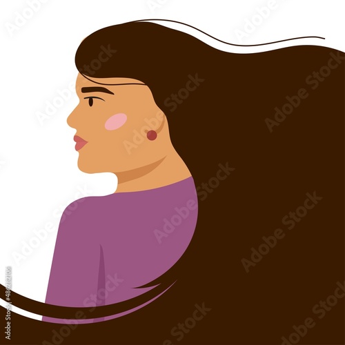 Silhouette of woman. International Women's Day. Womens History Month. 8 march