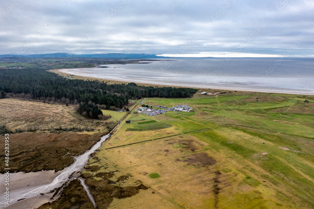 Aerial view of Golf site in Ireland Aerial view of Golf site in Ireland