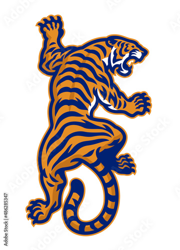 Crawling Tiger Mascot for Sport Logo