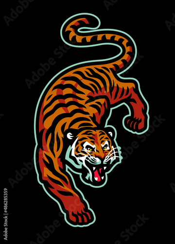 Angry Vector of Tiger Sport Mascot