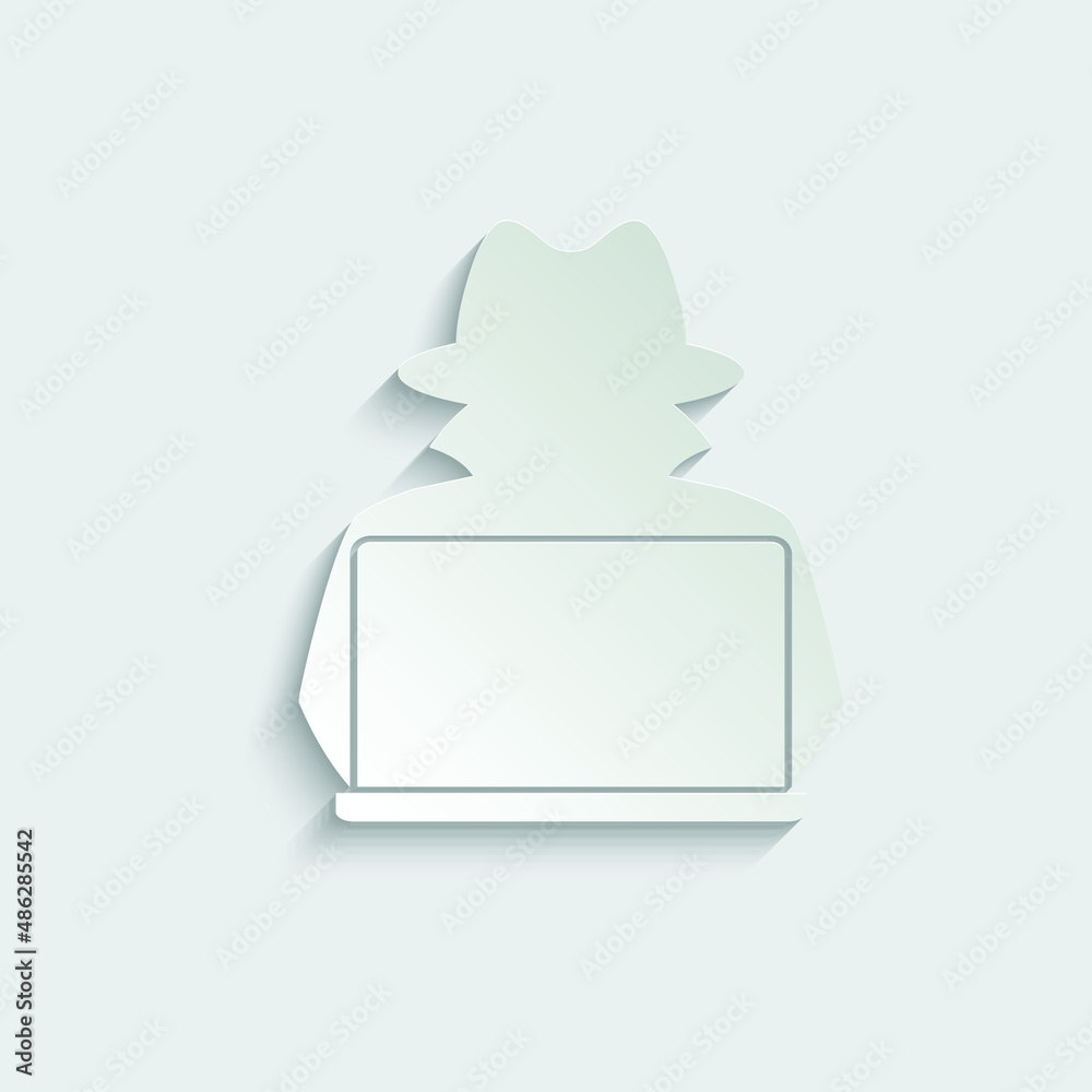 anonymous incognito icon. hacker icon on laptop. anonymous incognito icon. hacker icon on laptop.