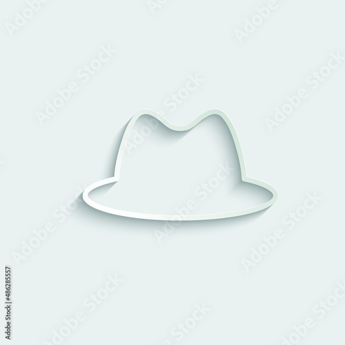 hat icon vector gentelment sign