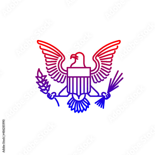 vector liniar usa eagle logo