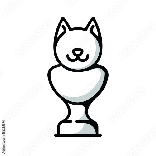 vector cat monument