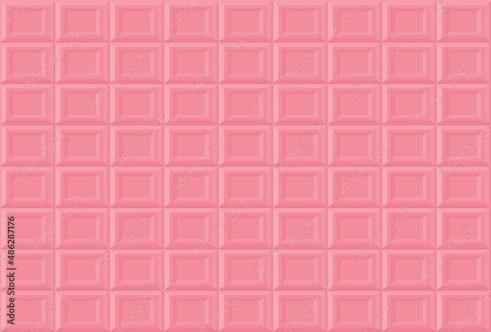 ストロベリー味のようなピンク色のとチョコレート - バレンタインデー・ルビーチョコレートのイメージ素材 