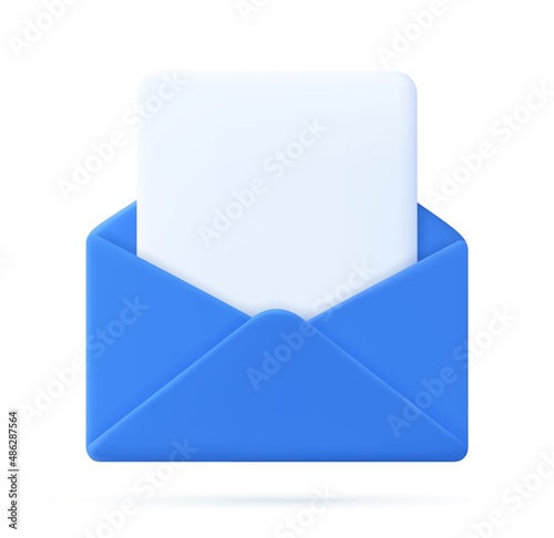 Envelope with paper documents icon.