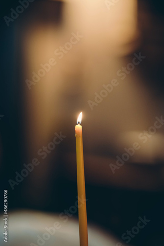 Canvas Print candles in the dark