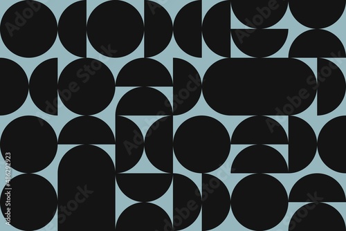 Minimalist geometric poster. Modern graphics composition, abstract brutalist pattern with simple shapes and forms. Swiss vector art print