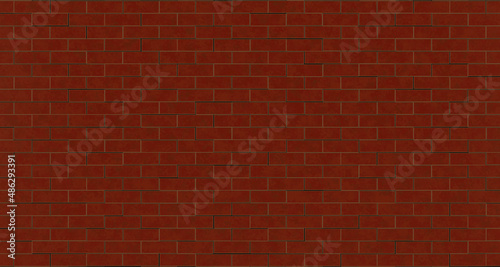  Red brick wall 3d render illustration, abstract brick background texture style pattern