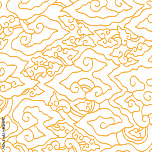 traditional batik indonesian illustration vector design seamless modern floral patchwork style fashion wallpaper background