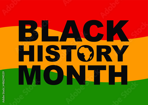 Black History Month celebration design. Vector illustration and icon symbol. Logotype and word mark.