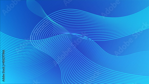 Abstract blue wave background and Beautiful blue abstract background. Azure neutral backdrop for presentation design. abstract blue background for desktop , wallpaper