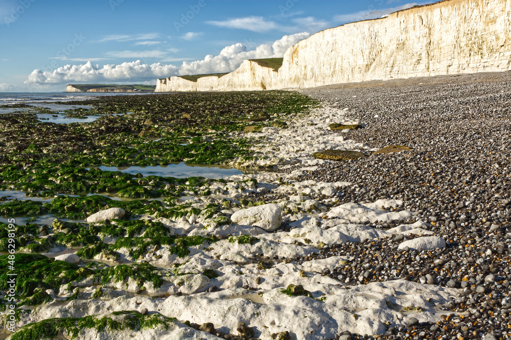Seven Sisters cliffs and beach, Sussex, England Seven Sisters cliffs and beach, Sussex, England