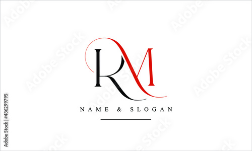 RM, MR, R, M abstract letters logo monogram