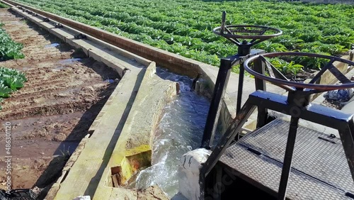 Irrigation equipment in irrigation water channel