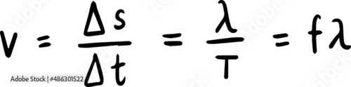 physics formula handwriting
