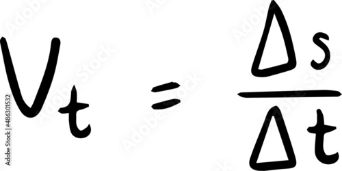 physics formula handwriting