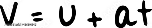 physics formula handwriting