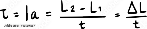 physics formula handwriting
