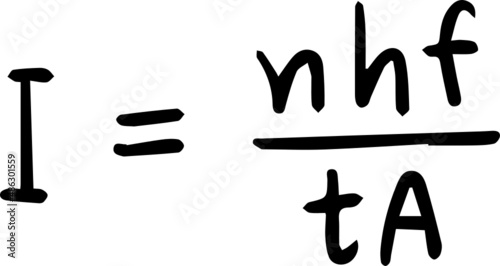 physics formula handwriting