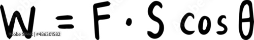 physics formula handwriting