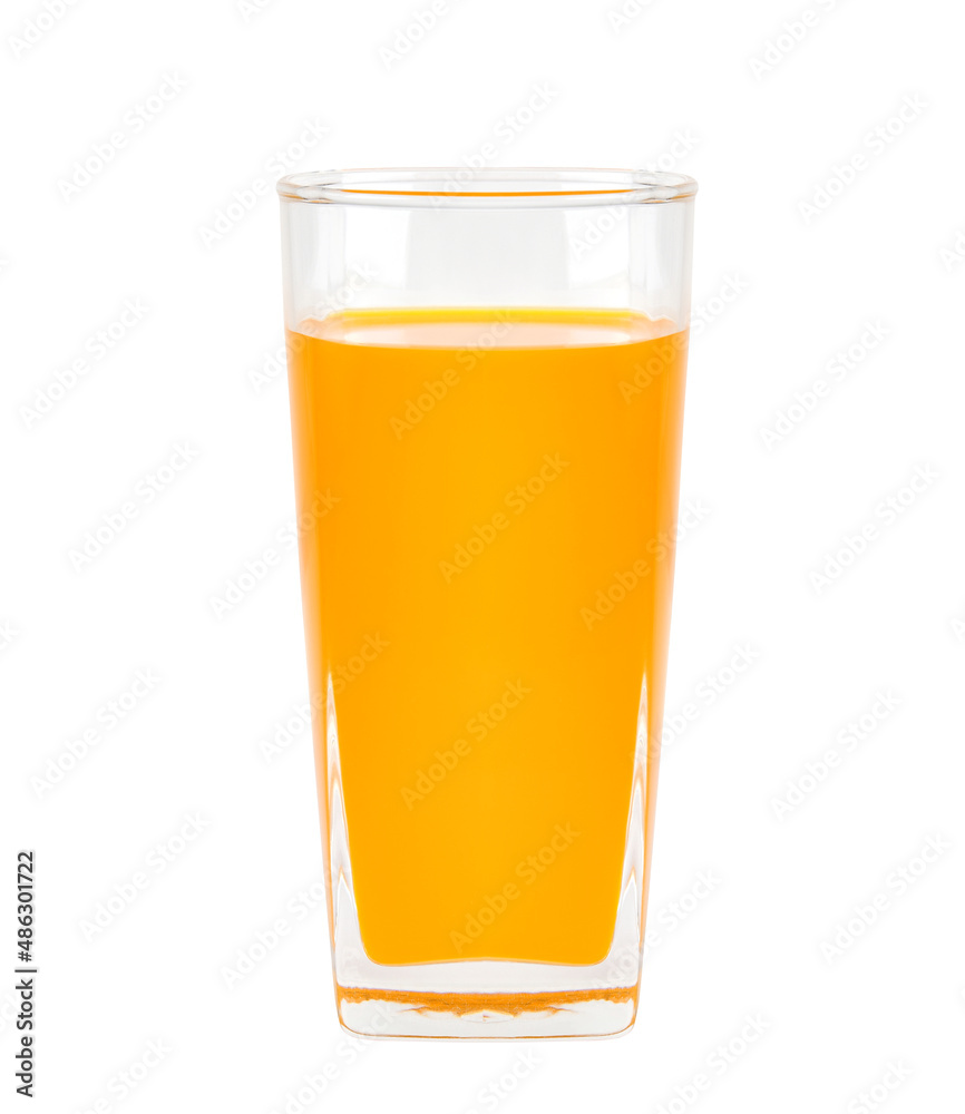 Orange juice glass Isolated on white background Orange juice glass Isolated on white background