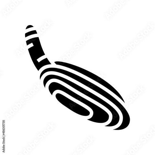 pacific razor clam glyph icon vector. pacific razor clam sign. isolated contour symbol black illustration
