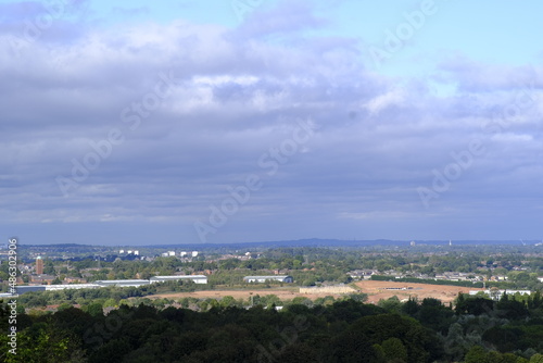 view over birmingham west mislands england uk from lickey hills country park