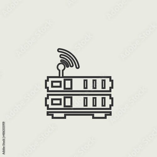 Internet_router vector icon illustration sign