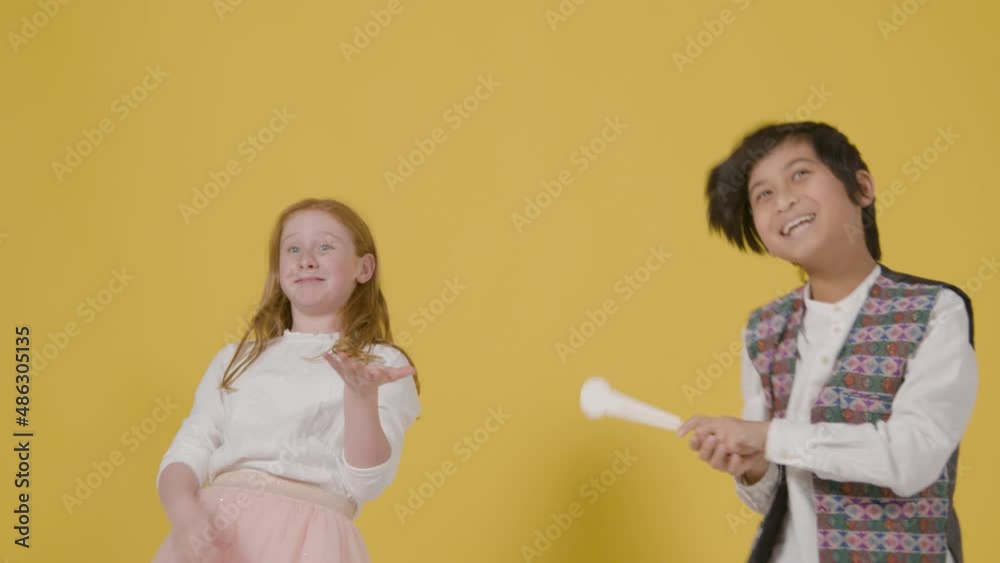 Mid Shot of Children Dancing Having Fun Mid Shot of Children Dancing Having Fun
