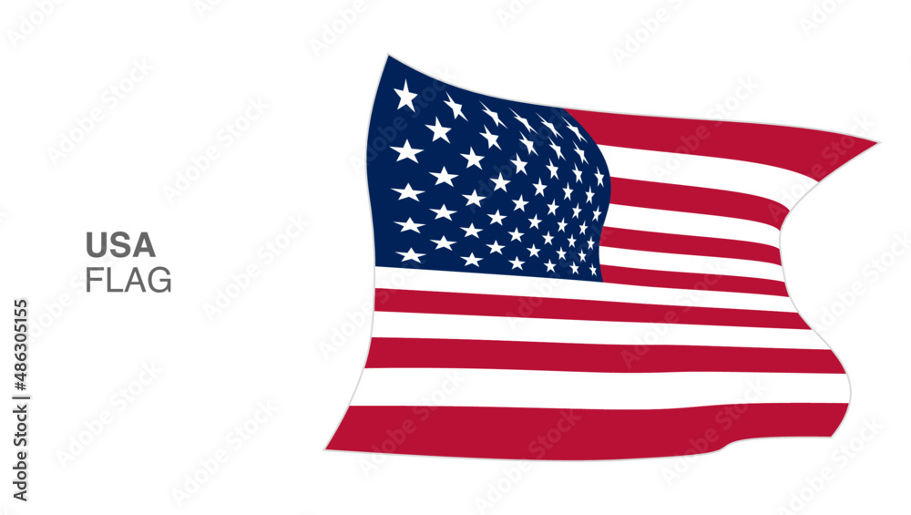 Fototapeta premium United States Flag Waving Wind vectors_16