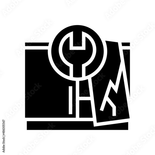 repair furniture glyph icon vector. repair furniture sign. isolated contour symbol black illustration