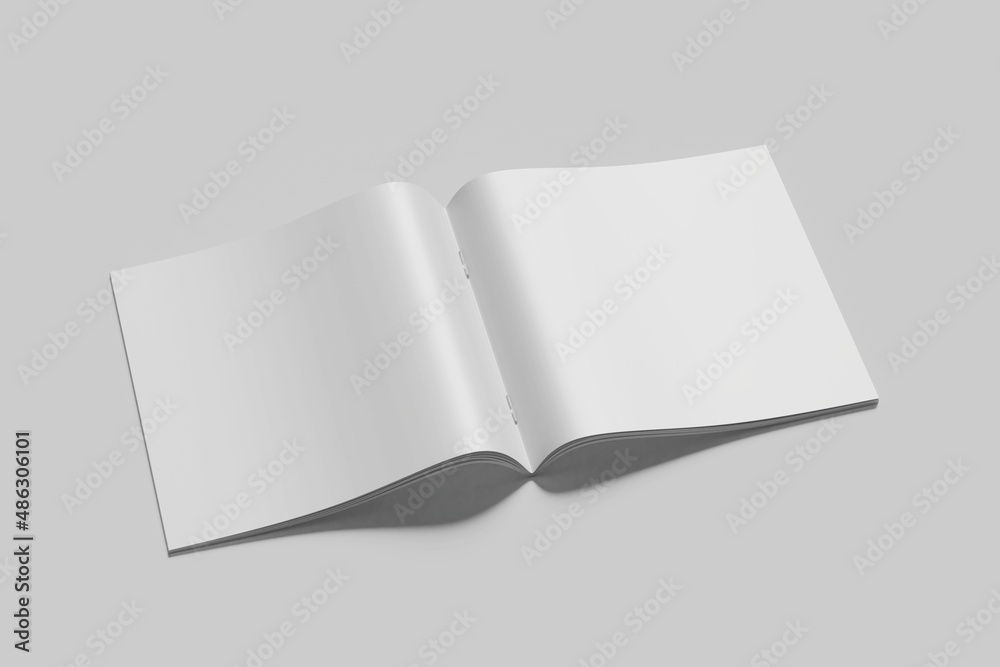 Paper White / Blank Square Magazine Mockup Paper White / Blank Square Magazine Mockup