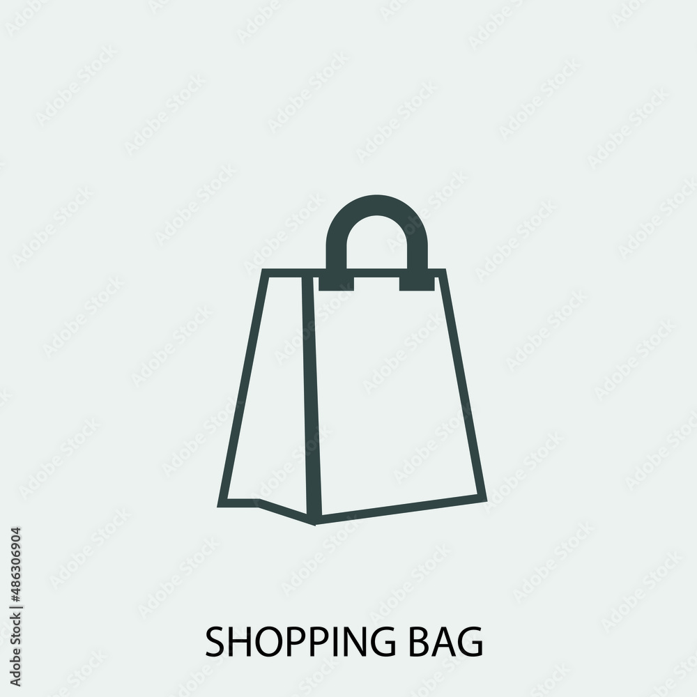 Shopping_bag vector icon illustration sign Shopping_bag vector icon illustration sign